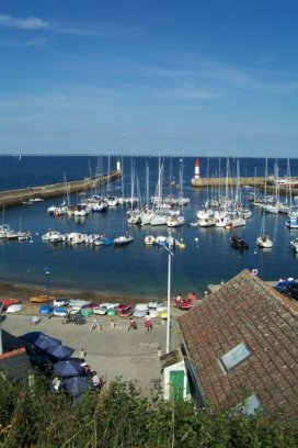 De buitenhaven van Port Tudy, je ziet hier goed de