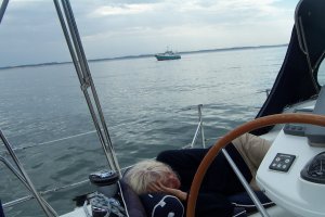 Langs Les Landes: een eindeloze rij duinen, geen wind, één keer een visser