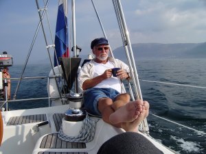 Schipper langs de Portugese kust