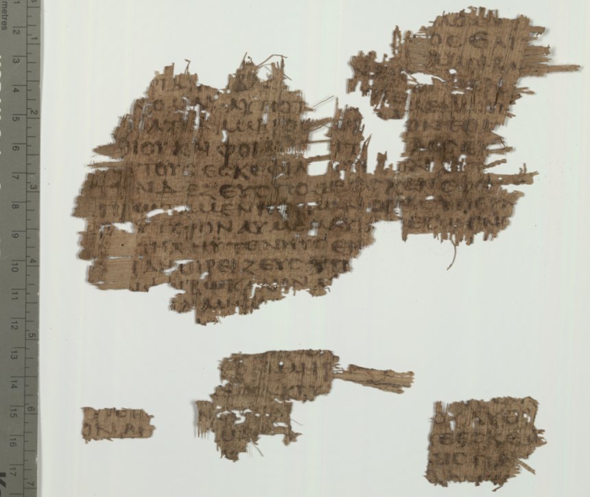 Dit is papyrus met het fragment poëzie hiernaast. P.Oxy.LXIX 4711  Elegy (Metamorphoses?) ed. W. B. Henry. Papyrology Rooms, Sackler Library, Oxford. Vermoedelijk 6e eeuw