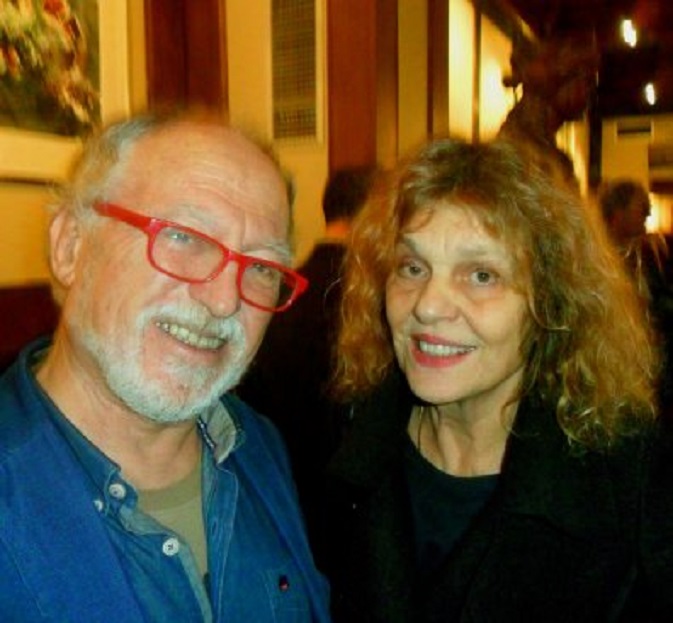 Met schrijfster/vertaalster Barber van de Pol op de nieuwjaarsborrel van de VvL