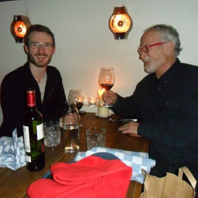 Met Rommert in Bar/bistro 'Madeleine' in Utrecht