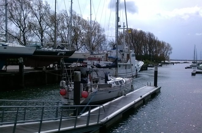 Dulce vanmorgen op de werf in Numansdorp.