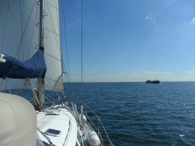 Voor het lapje over het IJsselmeer naar Marken.