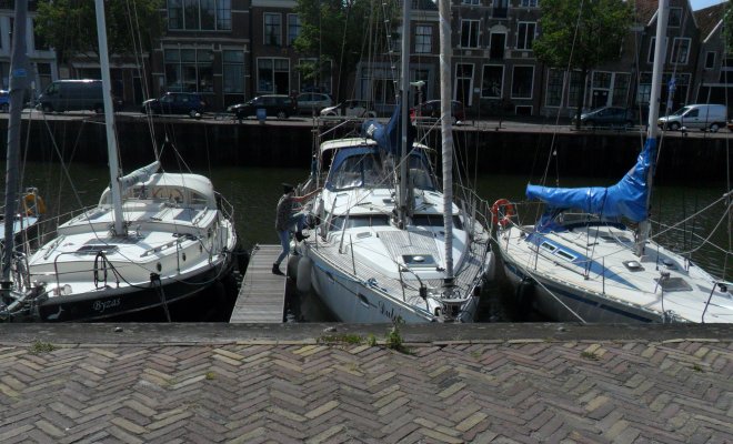 Harlingen. Dulce gisteren in de Noorderhaven.