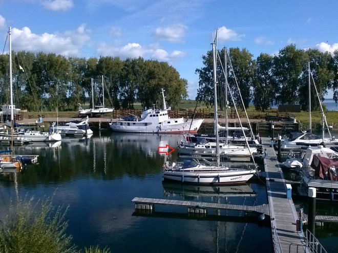 Dulce terug in Numansdorp (rode pijl).