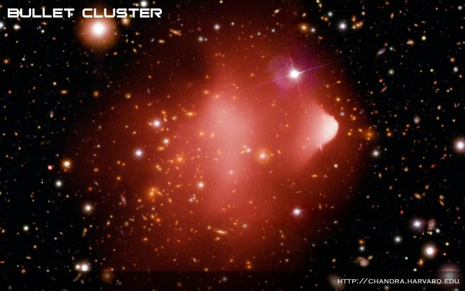 Opname van de Bullet Cluster door de röntgensatelliet Chandra