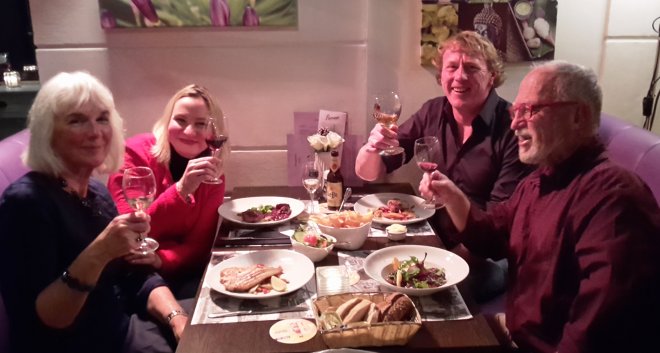 Met Jo-Ann en Fons in Eetcafé Jongepier op het Groothoofd in Dordrecht.