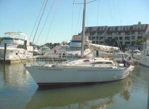 Welsh Dragon voor het vertrek, Savannah, USA