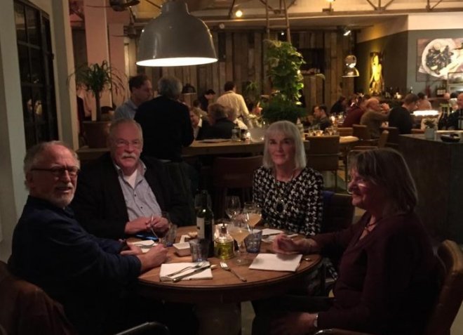 Met Paul & Tine bij Restaurant Vis & Meer in de Drieharingstraat in Utrecht