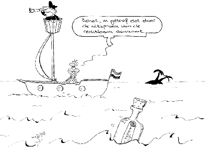 Cartoon bij het artikel van Hans Tomson