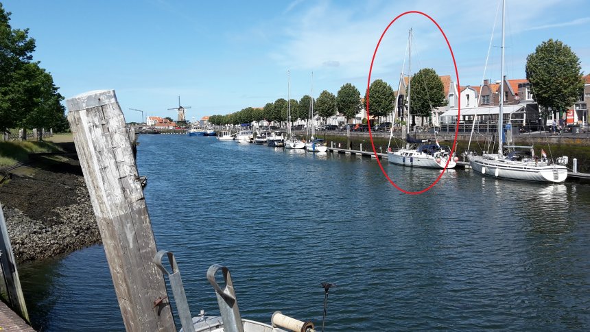 Dulce in Zierikzee (rode cirkel)