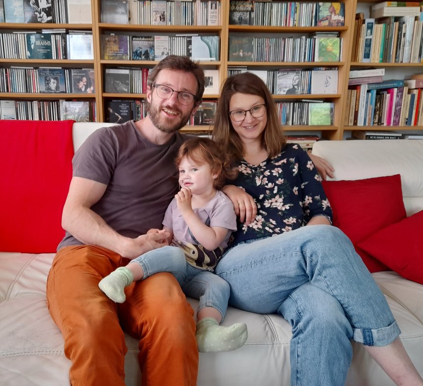 Mijn zoon Rommert, Nora en Lois.