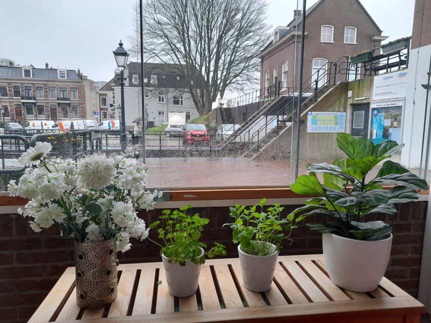 Vanmorgen klamme miezerregen.