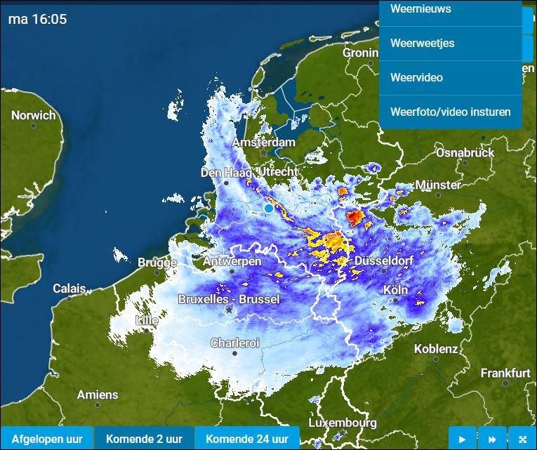 Regenradar Weerplaza.