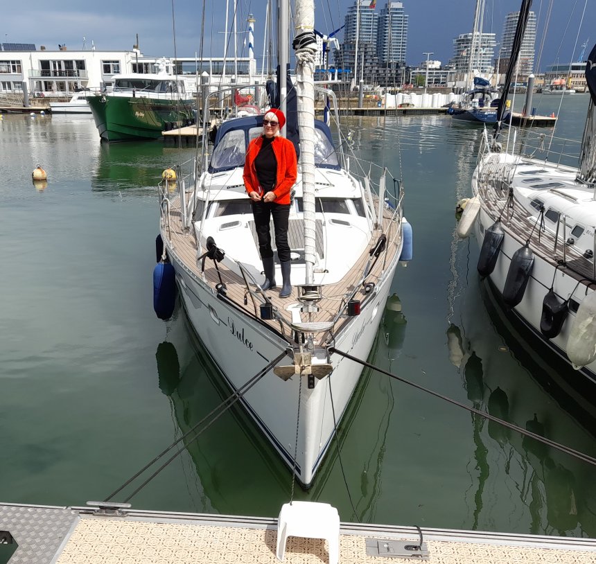 Onze ligplaats bij de RNSYC in Oostende.